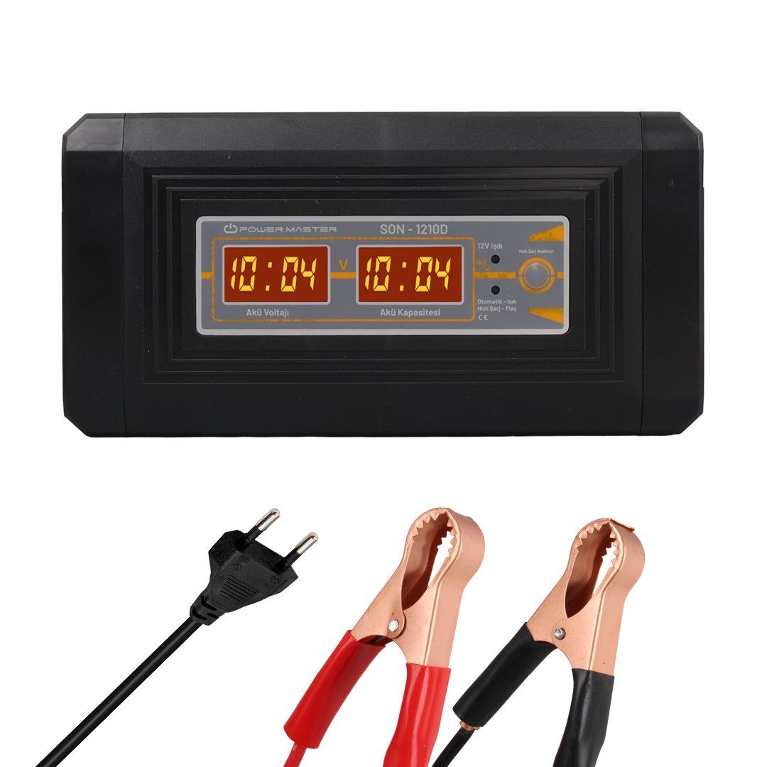 Powermaster SON-1210D 12 Volt 10 Amper Akıllı Akü Şarj Cihazı